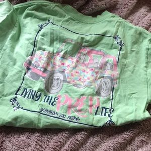 Southern girl prep Jeep tee t shirt